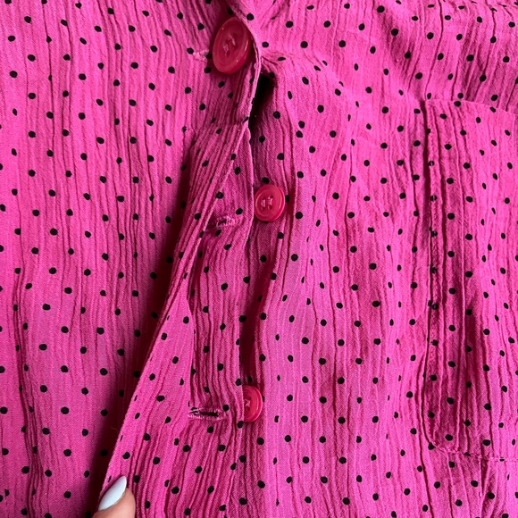 Vintage Christian Dior Crepe Short Sleeve Button Up Blouse - Picture 4 of 7